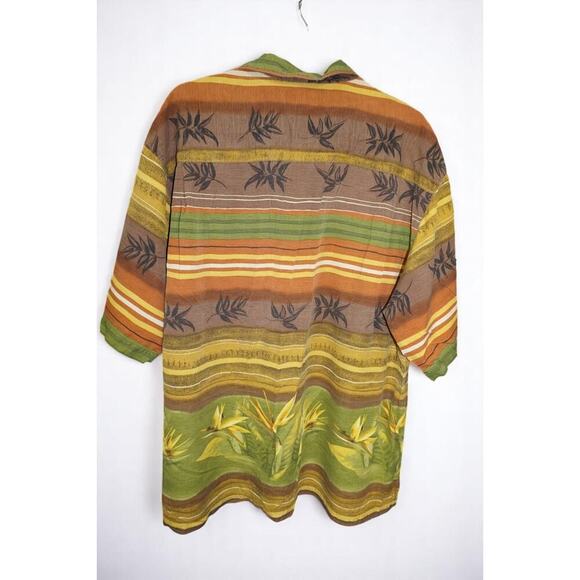 Tommy Bahama Men’s Button-Up Shirt Size XL – Tropical Stripe Print – Bird of Par - Picture 6 of 10